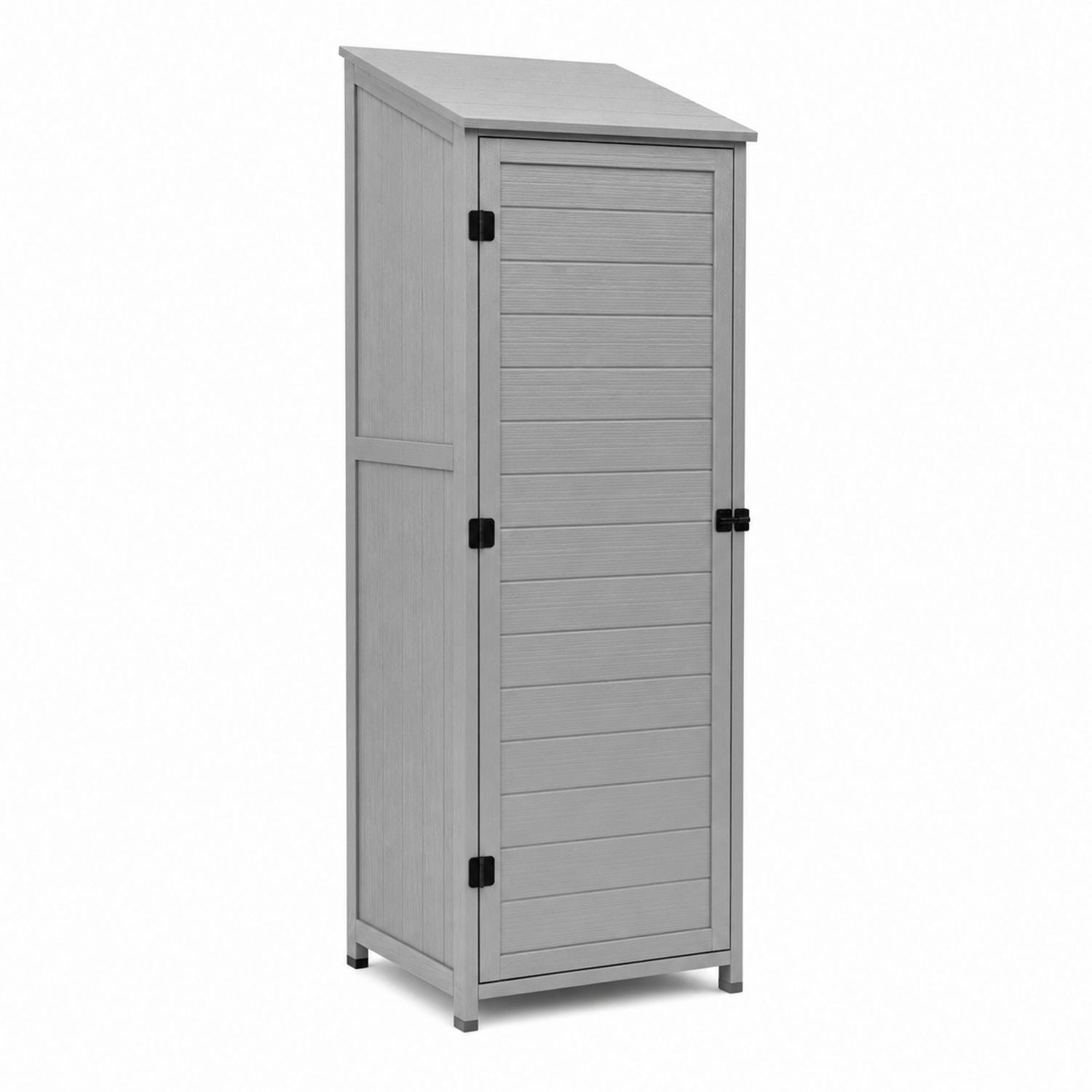 Outdoor Composite Wood Storage Cabinet Gray 180cm