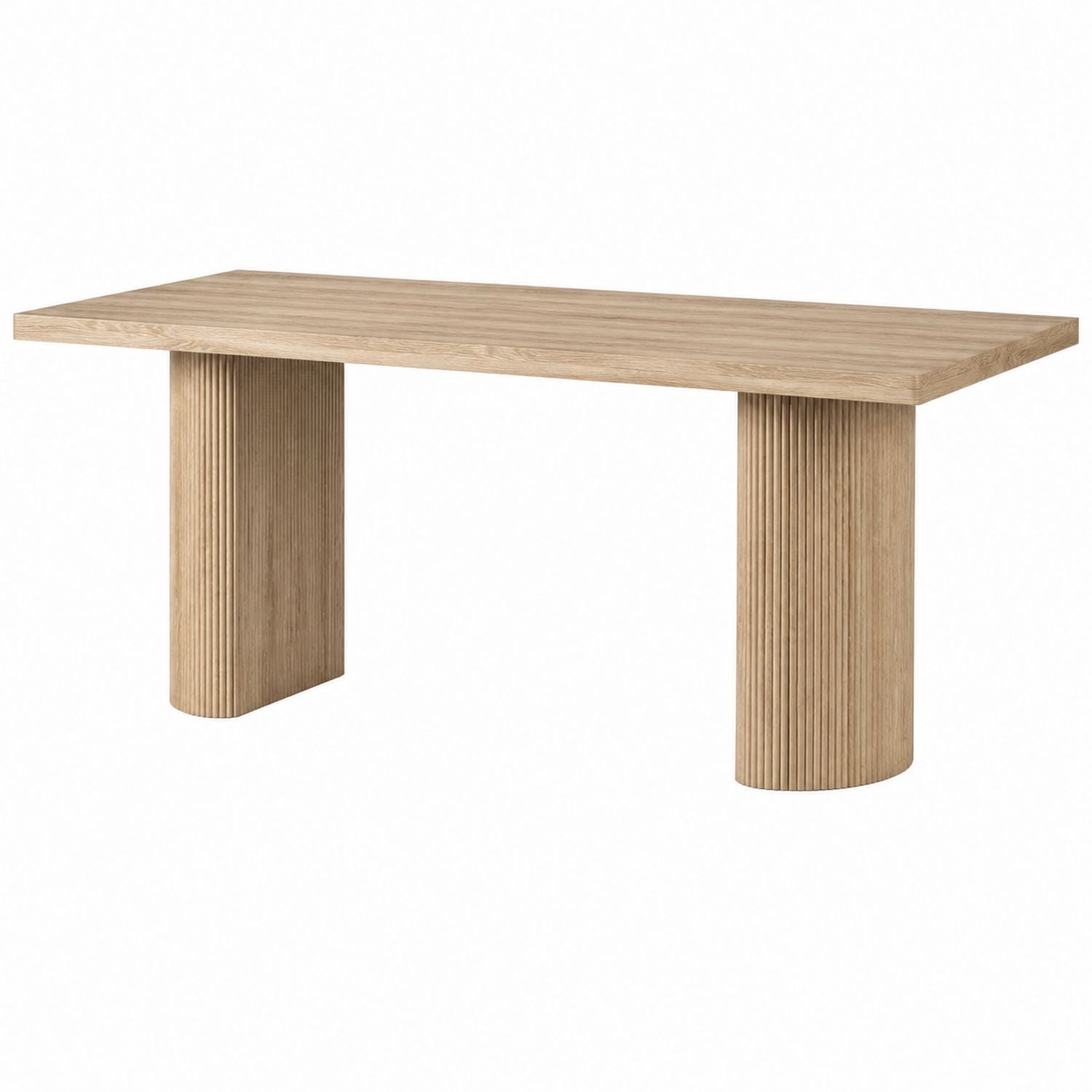 Rectangular Wooden Dining Table Natural Finish 200cm x 90cm x 75cm