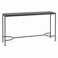Black Marble Top Console Table with Metal Frame 120cm