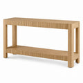 Wood Console Table Solid Oak Natural 120x35x75 cm