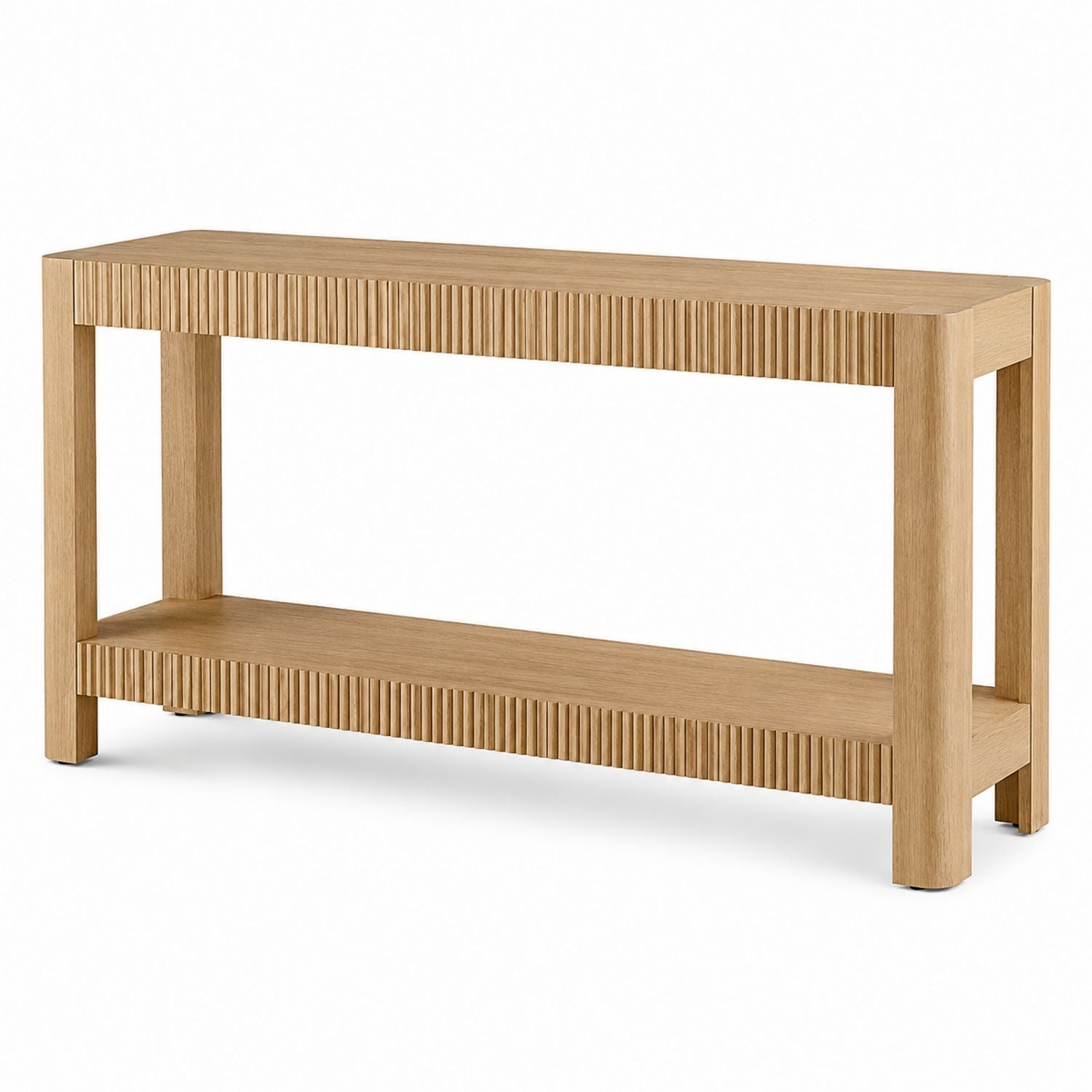 Wood Console Table Solid Oak Natural 120x35x75 cm