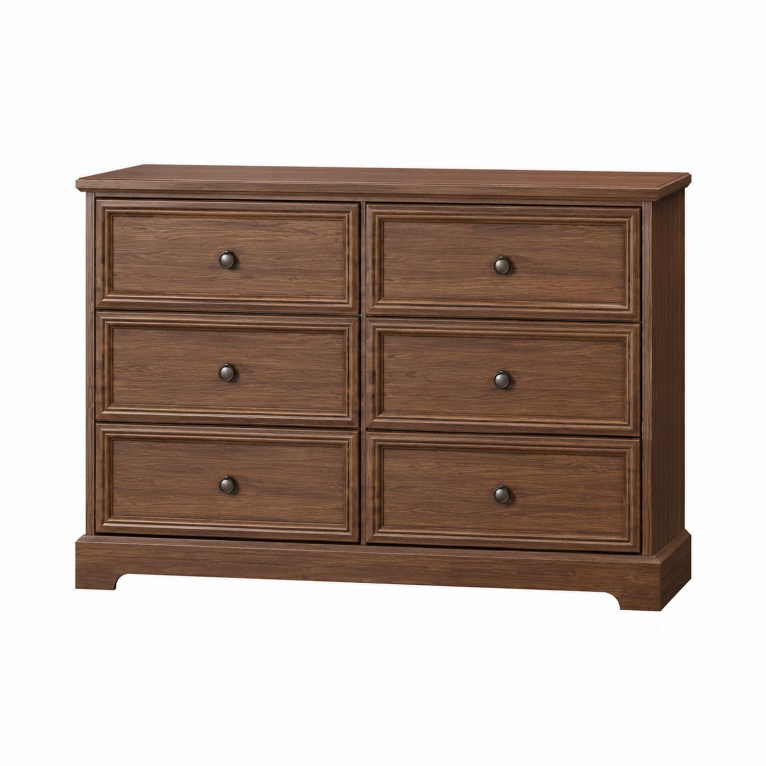 Wooden 6-Drawer Storage Chest Solid Wood Brown 120cm x 45cm x 80cm