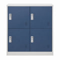 Metal 4-Door Locker Blue 89x90x40 cm