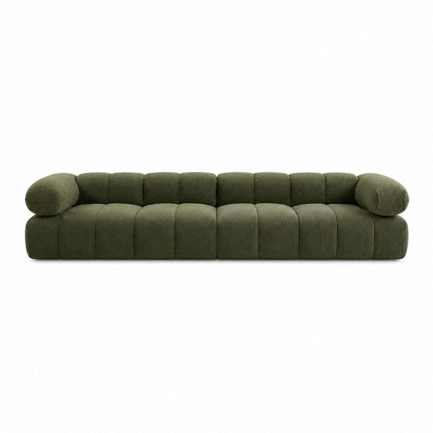 Green Polyester Upholstered Sofa 300cm